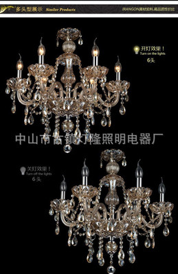 現(xiàn)代奢華酒店家居客廳雙層復(fù)式18頭干邑色K9水晶燈GL06 融合典雅與實用的照明藝術(shù)